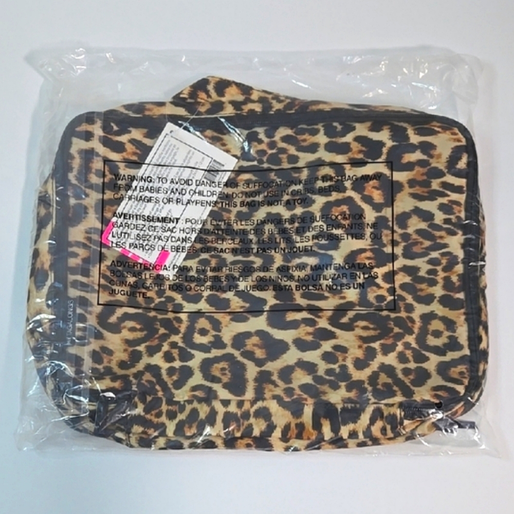 MYTAGALONGS Leopard Print Clean/Dirty Travel Gym Bag ~ NWT - Picture 5 of 6